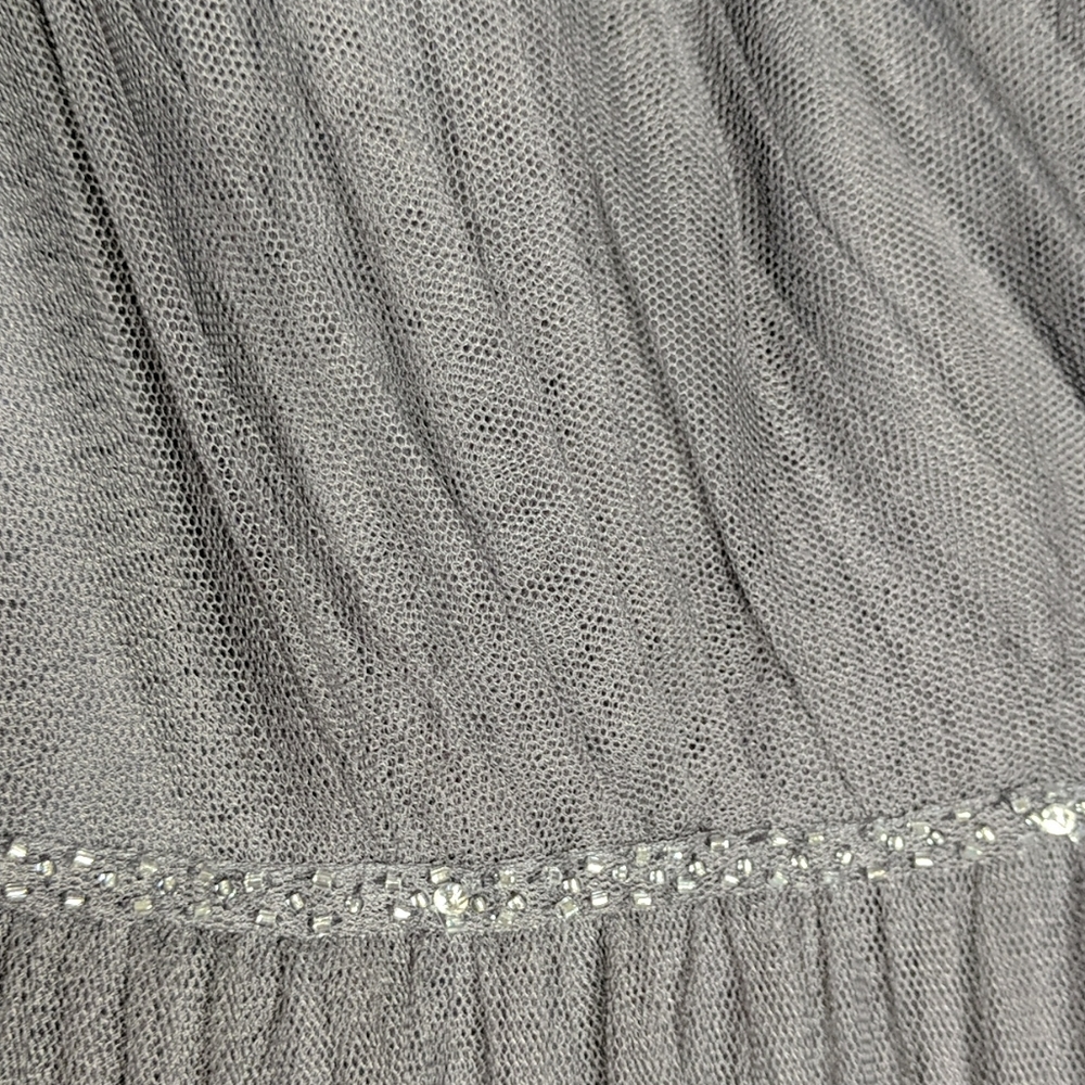 Watters Grey Chiffon Dress size 2 - Picture 7 of 7